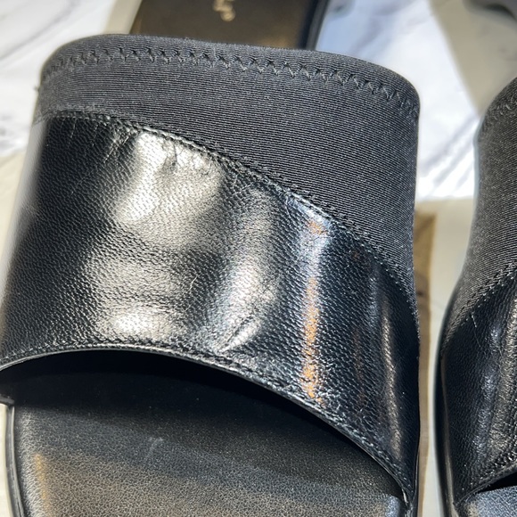 A. Marinelli Black Leather Low Heeled Sandals - Size 8.5 M - Picture 4 of 16
